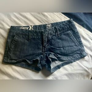 Hurley Women's Dark Blue Jean Shorts